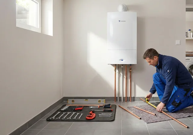 Installation einer neuen Bosch Junkers Therme in Wien